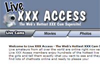 Screenshot of Live XXX Access